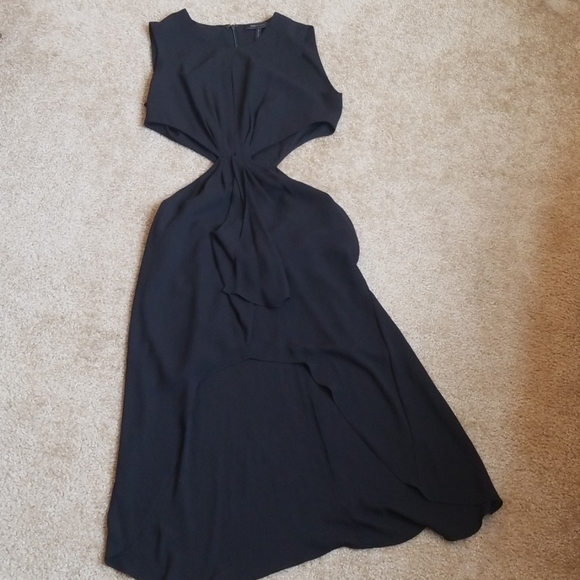 BCBG Dress Black High Low Size 6 - Picture 3 of 4